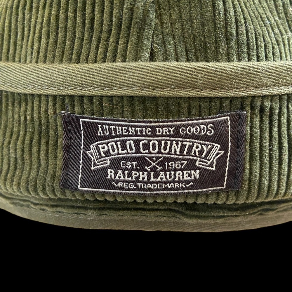 Vintage Polo Ralph Lauren Country Corduroy Trapper Hat Outdoor Cap Ear Flap L/XL